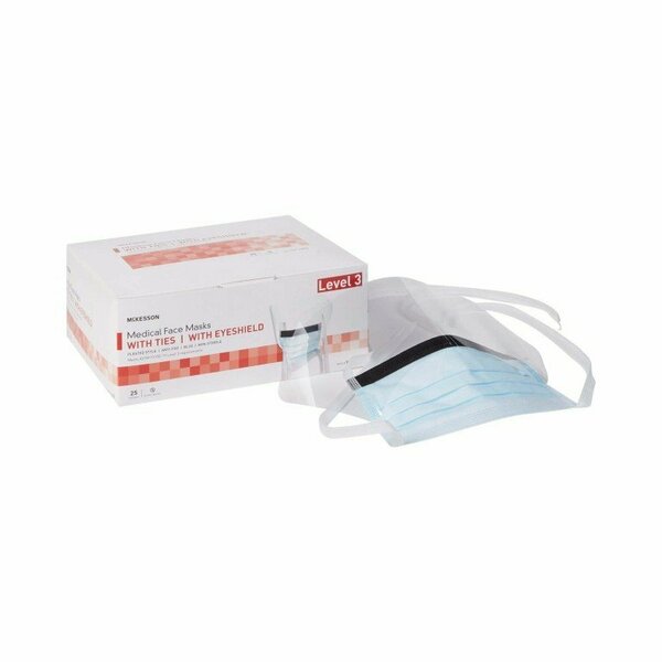 Mckesson Surgical Mask with Eye Shield, 25PK 91-1600